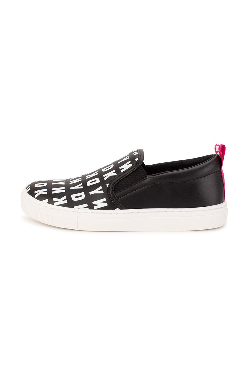 DKNY Детски ниски кецове в черно - Pepit.bg