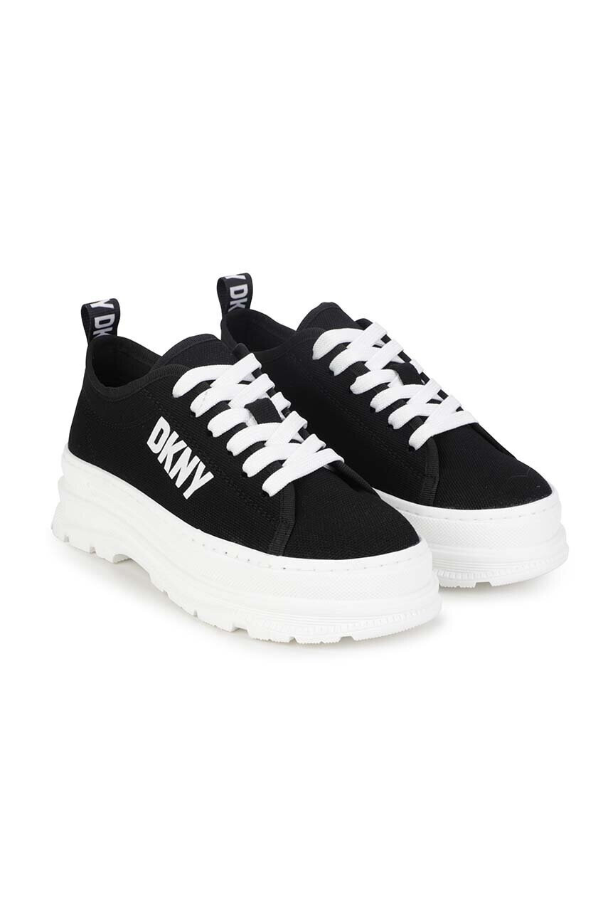 DKNY Детски ниски кецове в черно - Pepit.bg
