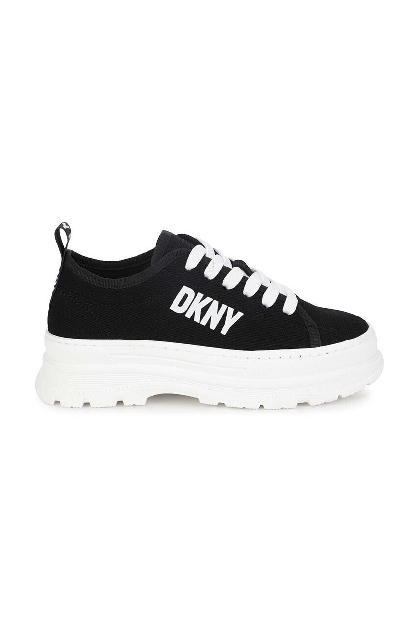 DKNY Детски ниски кецове в черно - Pepit.bg