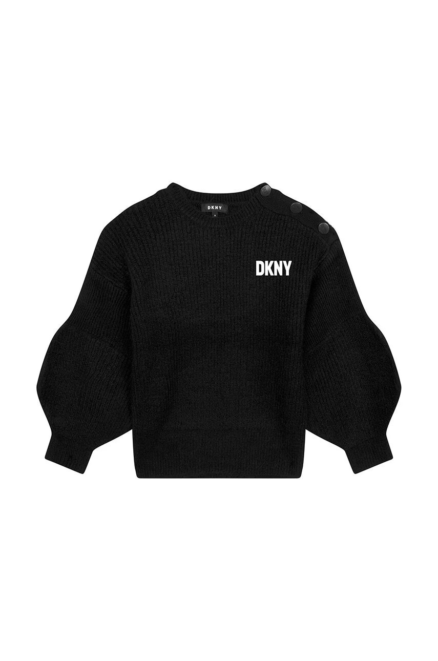 DKNY Детски пуловер в черно - Pepit.bg