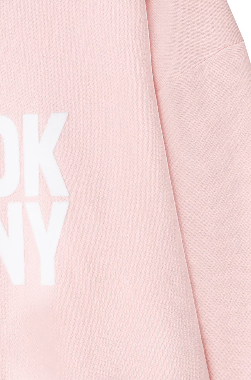 DKNY Детски суичър в розово с апликация - Pepit.bg