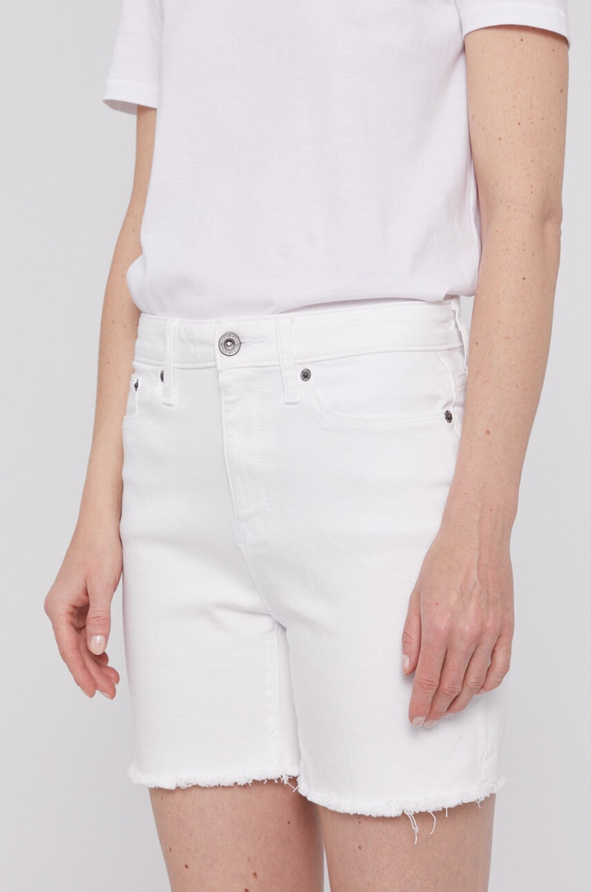 DKNY Дънкови къси панталони с изчистен дизайн с висока талия - Pepit.bg