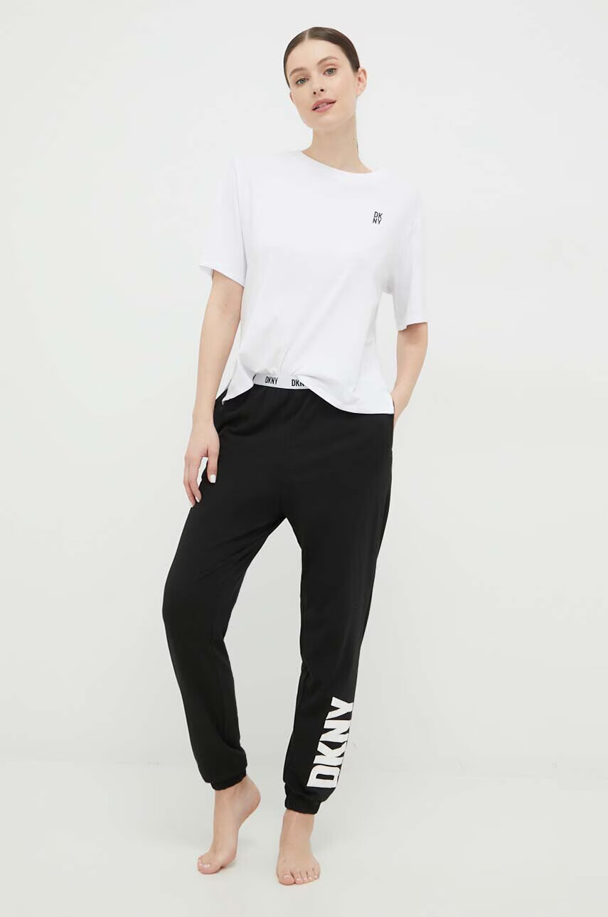 DKNY Долнище на пижама дамско в черно - Pepit.bg