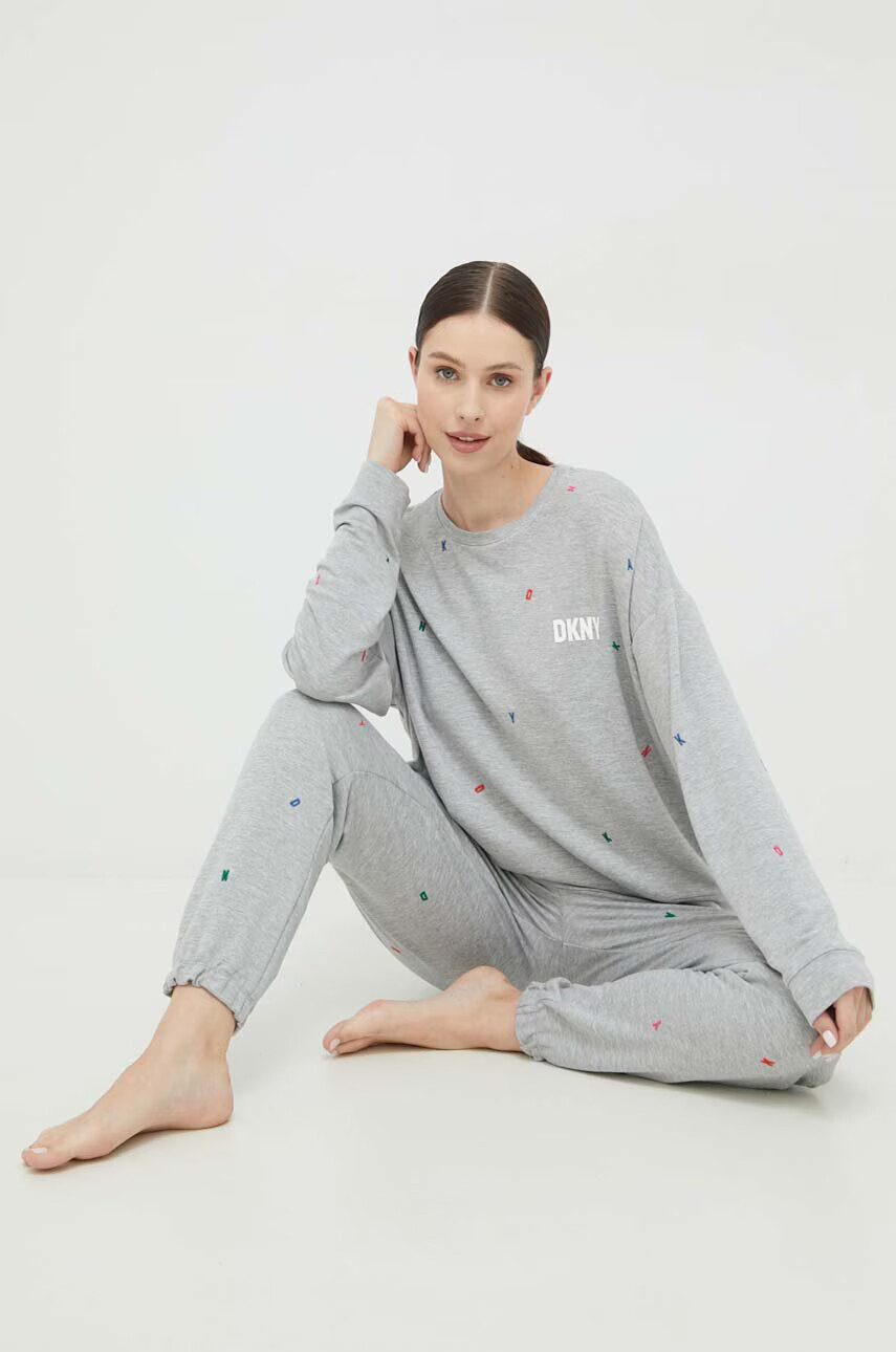 DKNY Домашен суичър в сиво - Pepit.bg
