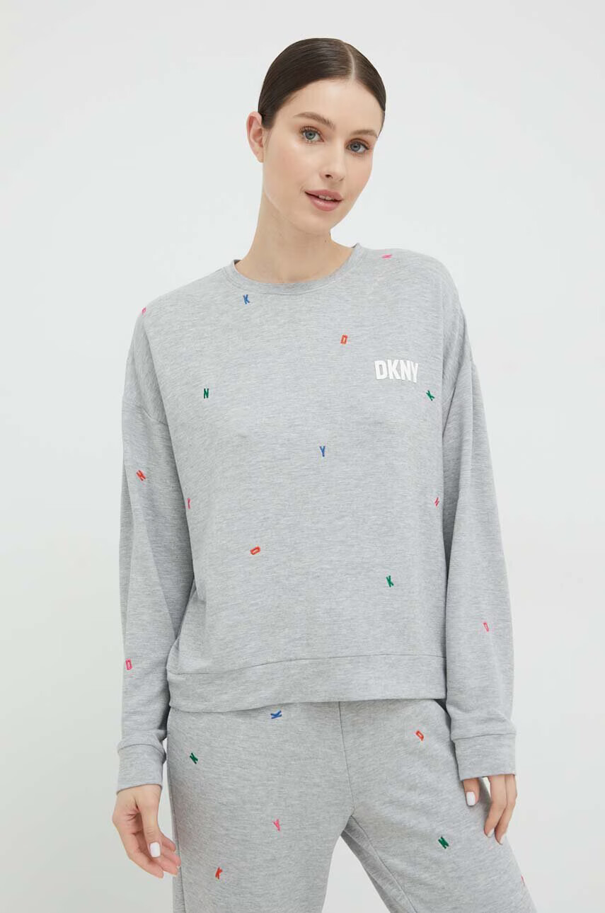 DKNY Домашен суичър в сиво - Pepit.bg
