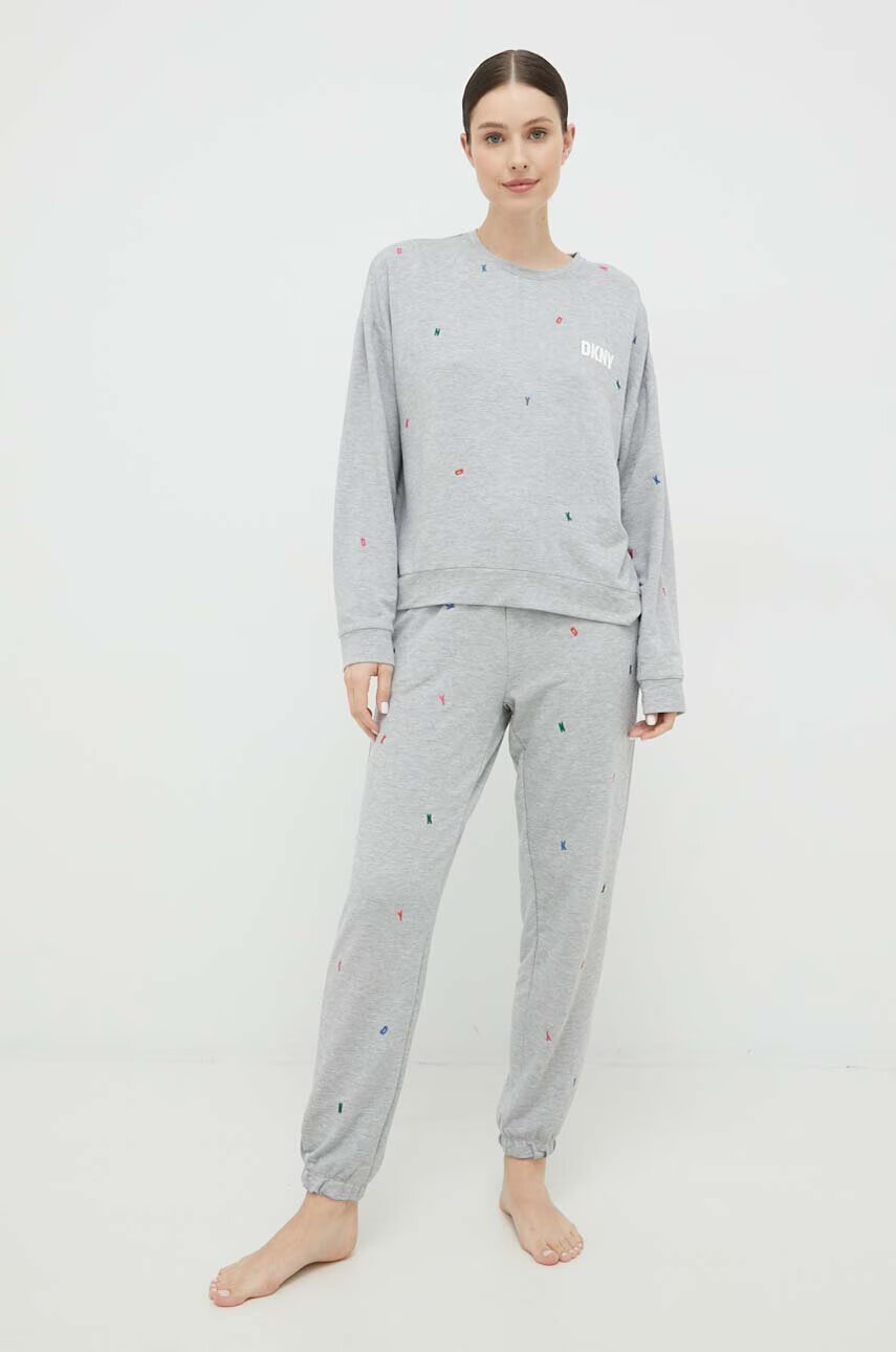 DKNY Домашен суичър в сиво - Pepit.bg