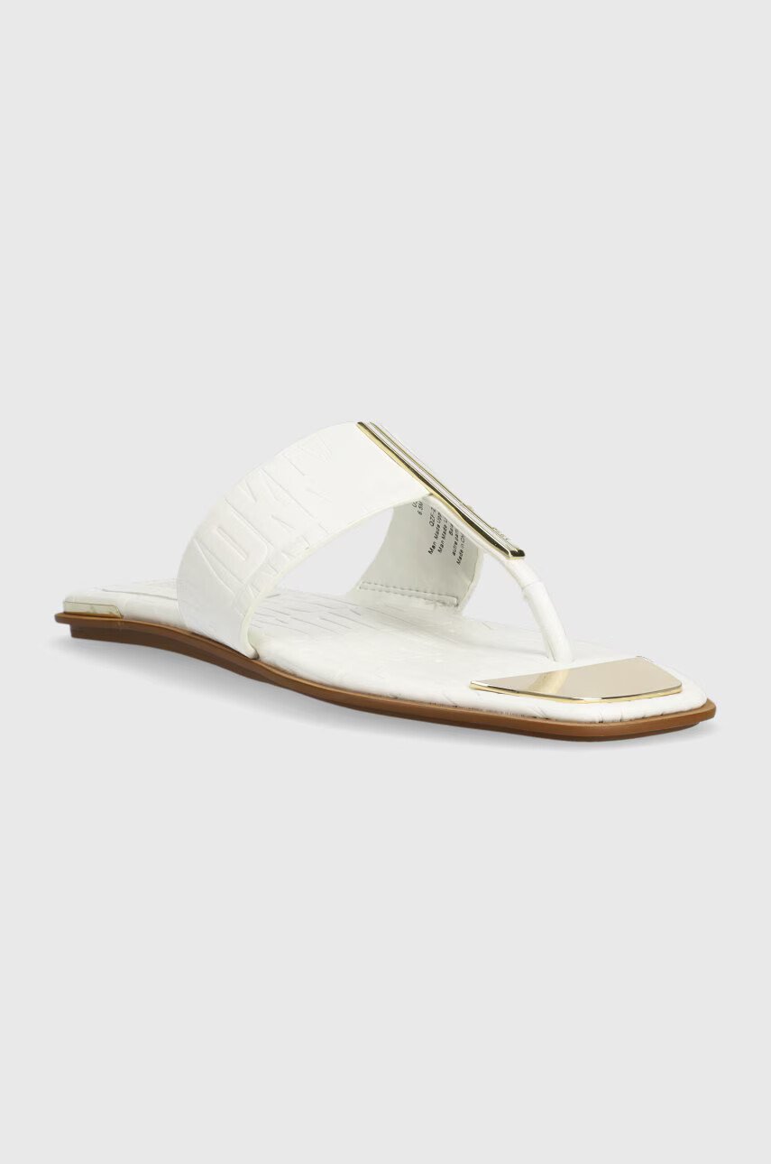 DKNY Джапанки DEJA в бяло с равна подметка K4287301 - Pepit.bg