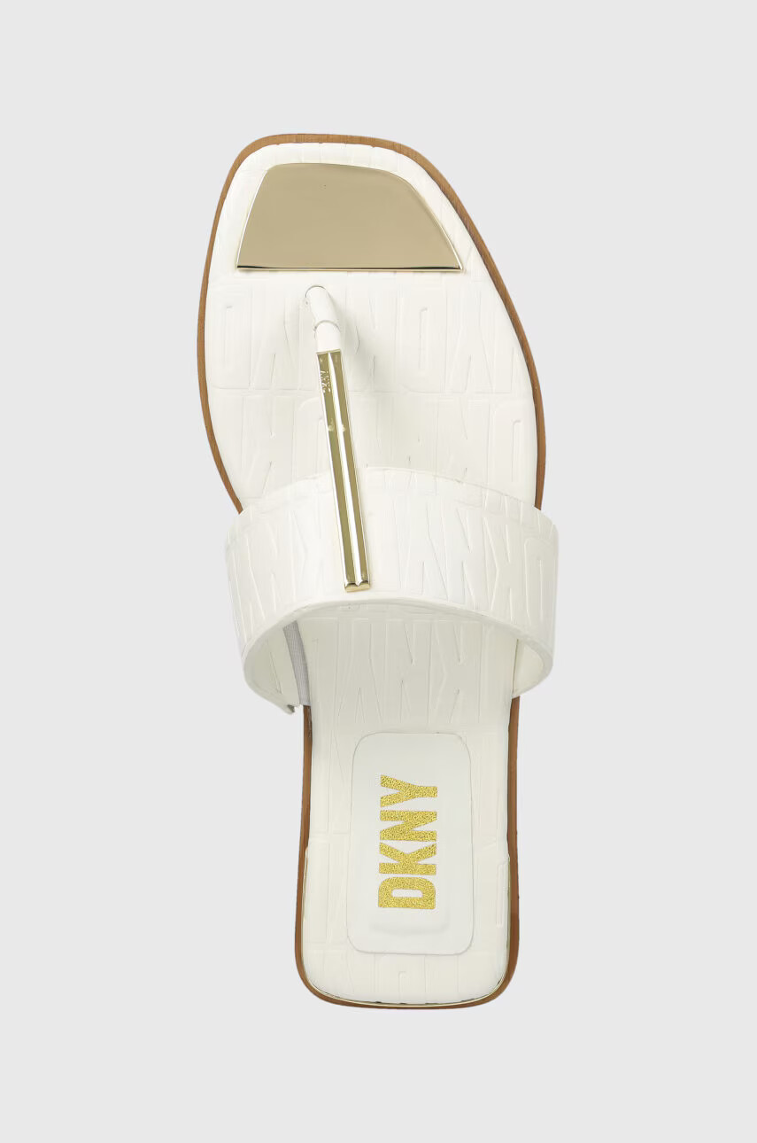 DKNY Джапанки DEJA в бяло с равна подметка K4287301 - Pepit.bg