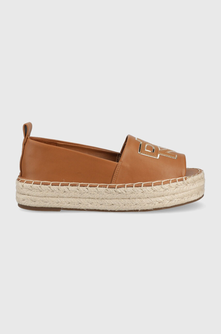 DKNY Еспадрили Maddy в кафяво с платформа - Pepit.bg