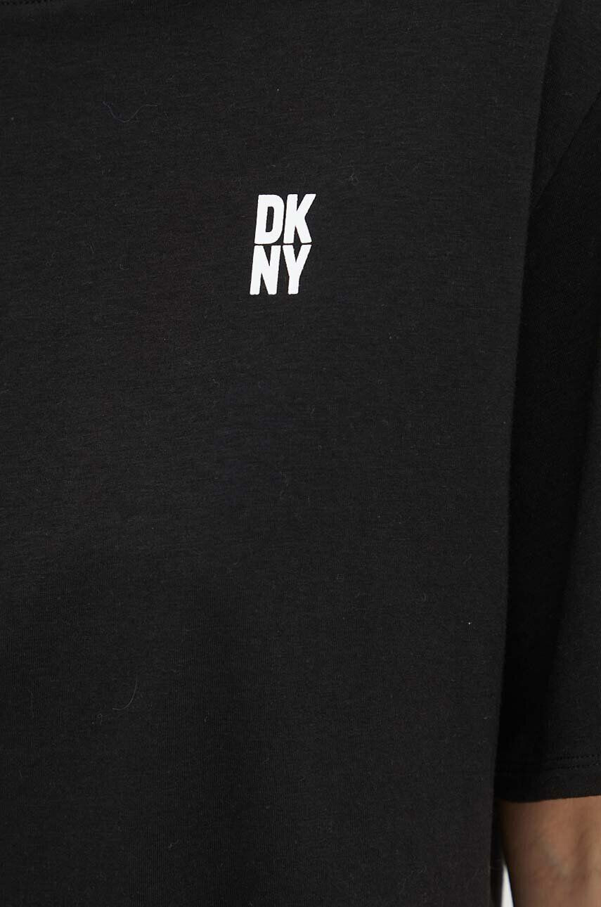 DKNY Горнище на пижама с къси ръкави в черно - Pepit.bg