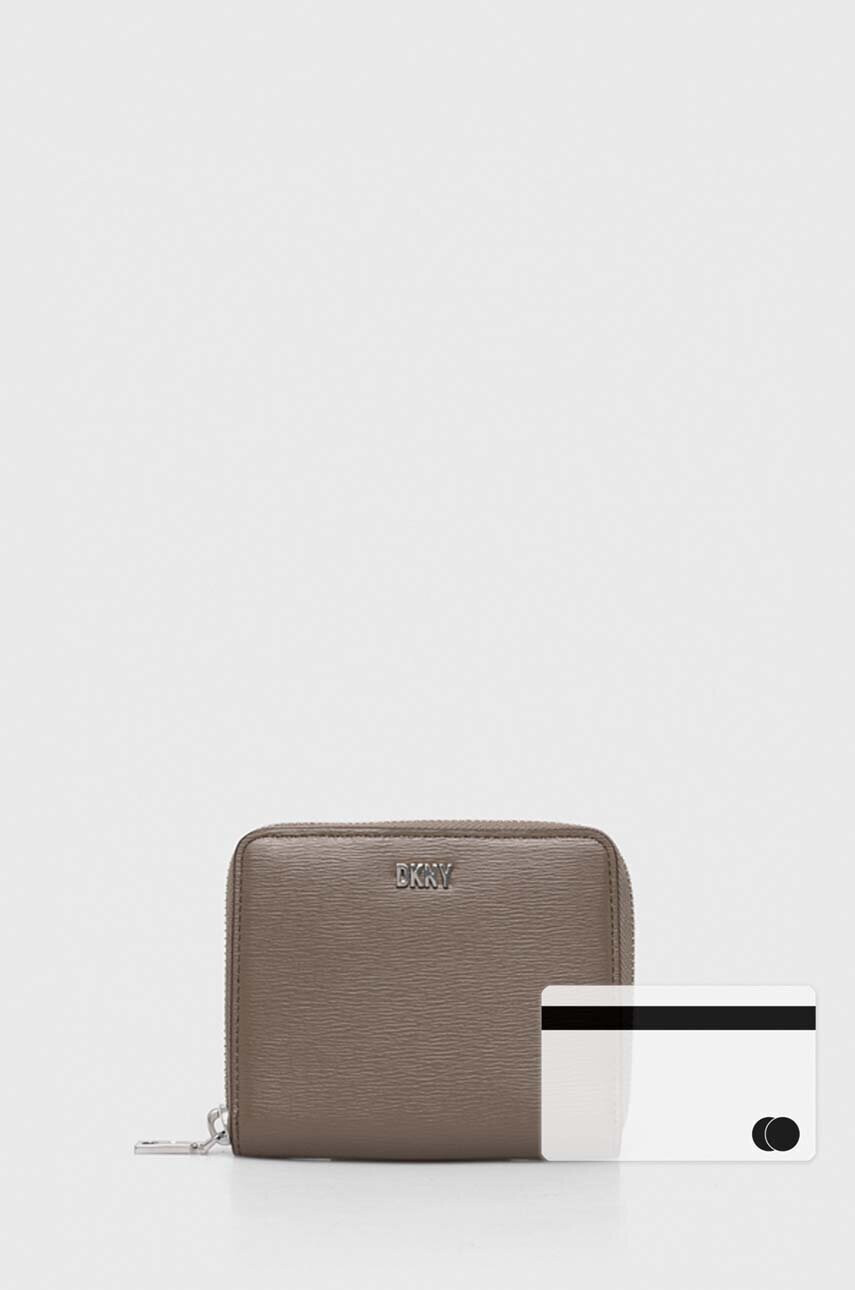 DKNY Кожен портфейл дамски в черно - Pepit.bg