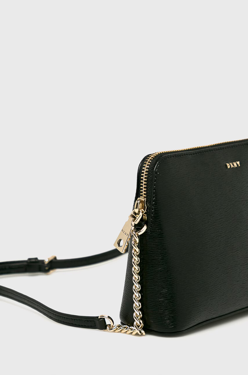 DKNY Кожена чанта в черно - Pepit.bg