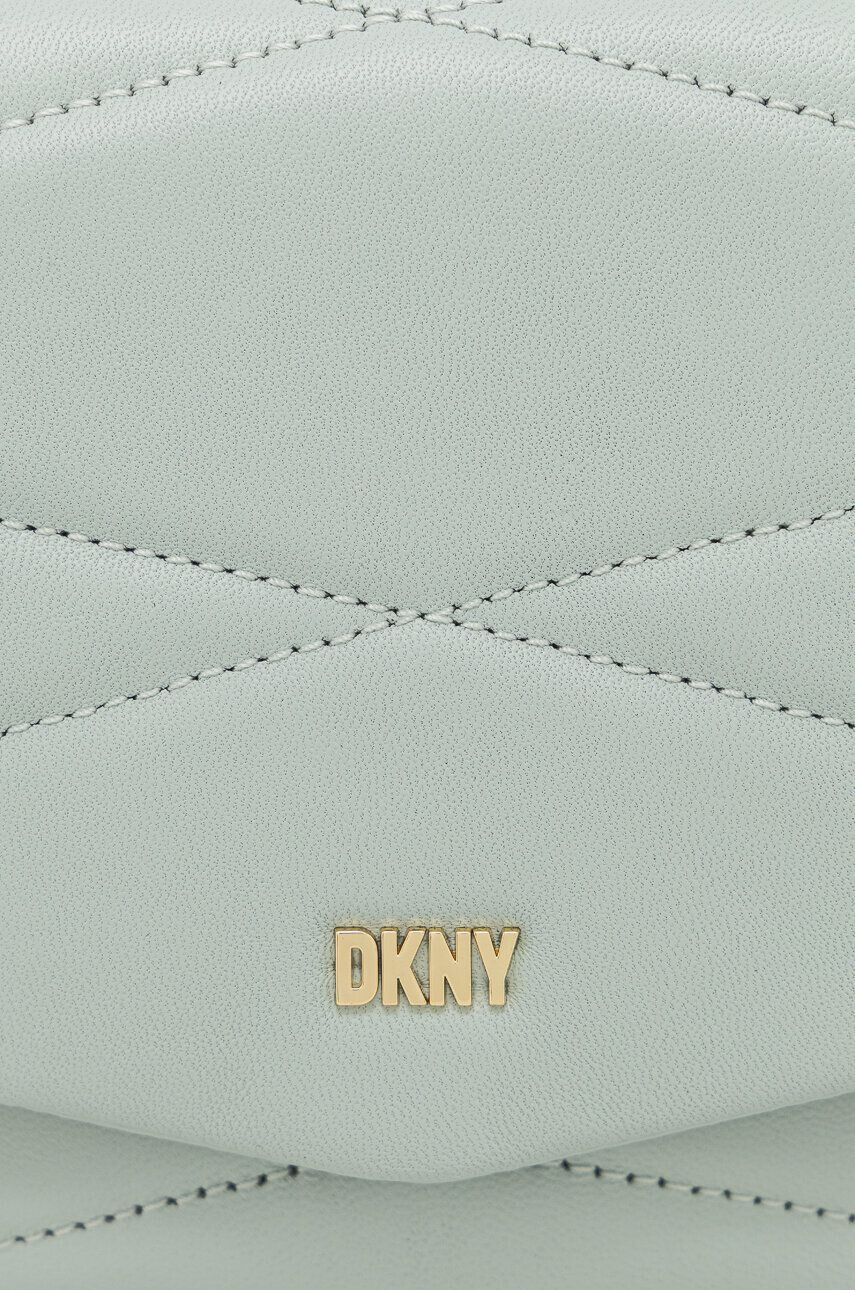 DKNY Кожена чанта в тюркоазено - Pepit.bg