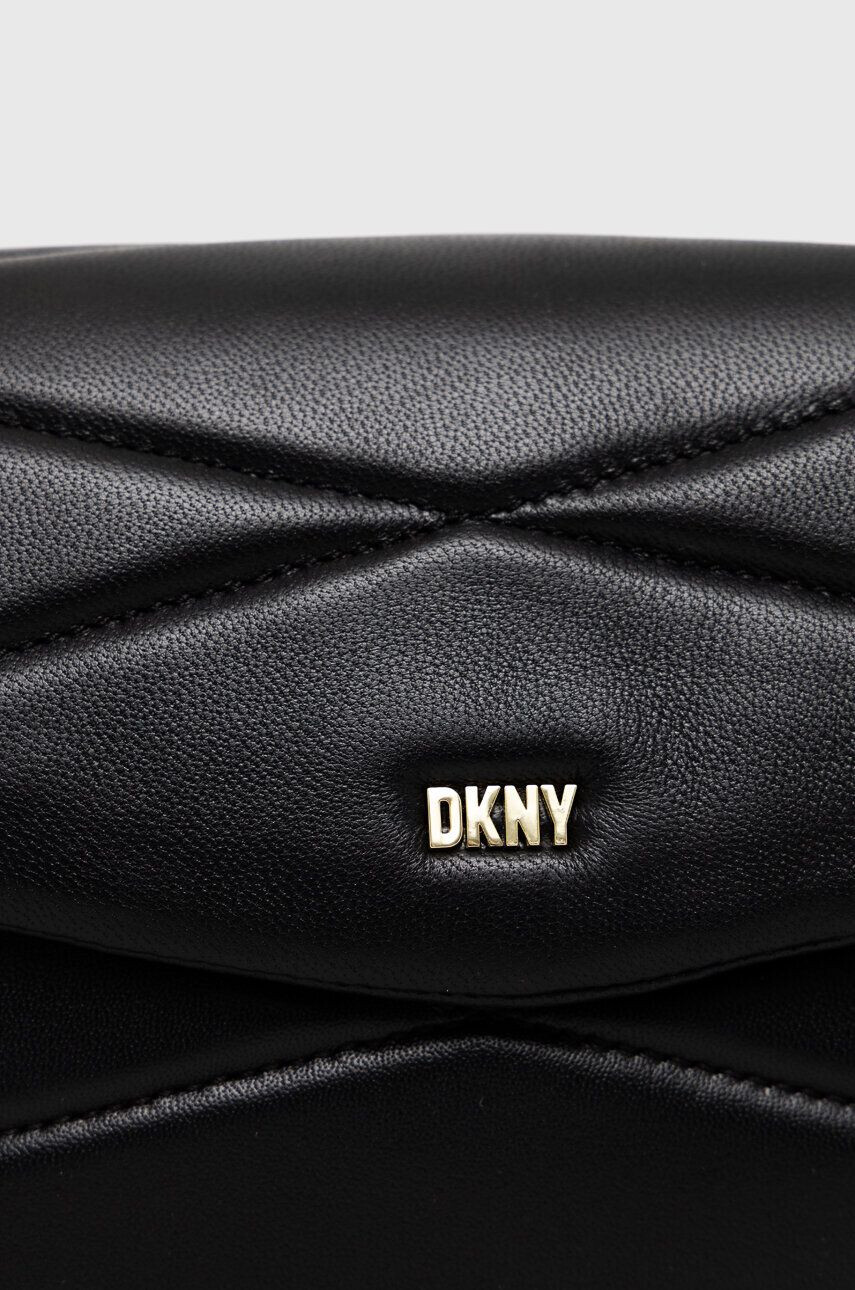 DKNY Кожена чанта в черно - Pepit.bg