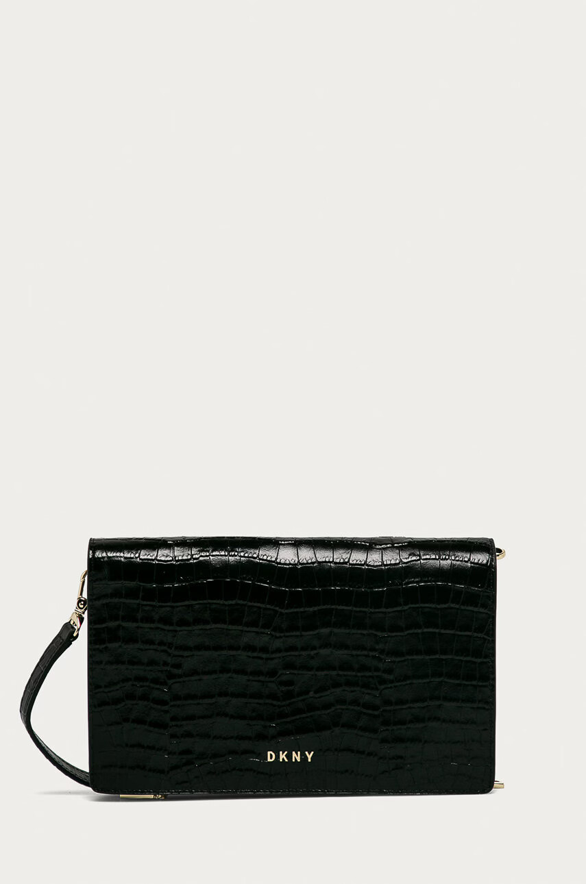 DKNY Кожена чанта Клъч - Pepit.bg