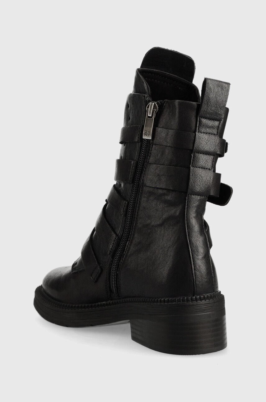DKNY Кожени боти Ita в черно с платформа - Pepit.bg