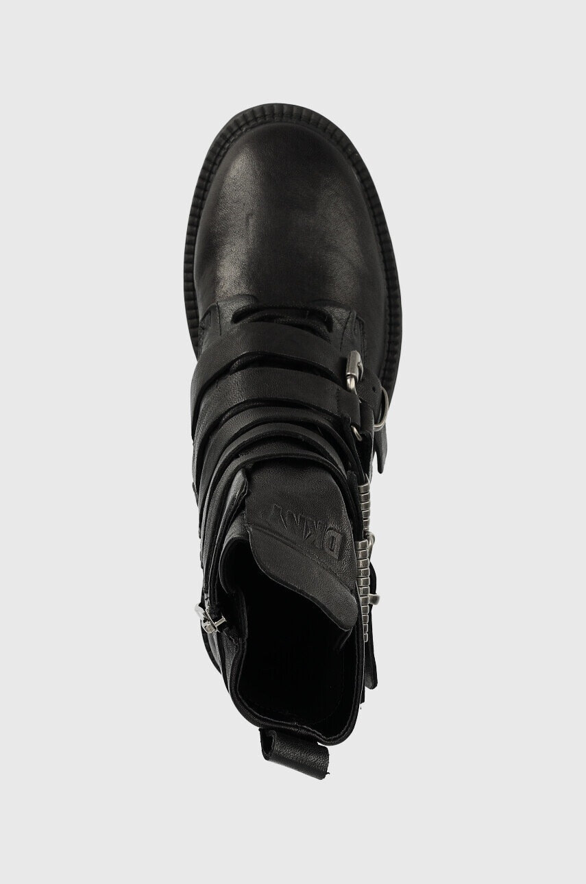 DKNY Кожени боти Ita в черно с платформа - Pepit.bg