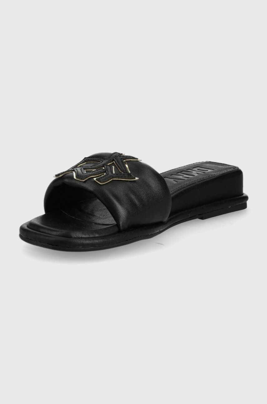 DKNY Кожени чехли Toures дамски в черно с платформа - Pepit.bg