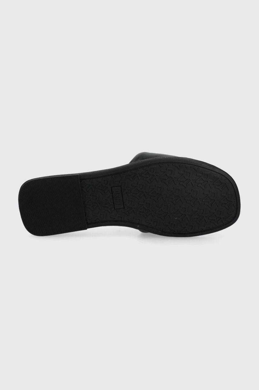 DKNY Кожени чехли Toures дамски в черно с платформа - Pepit.bg