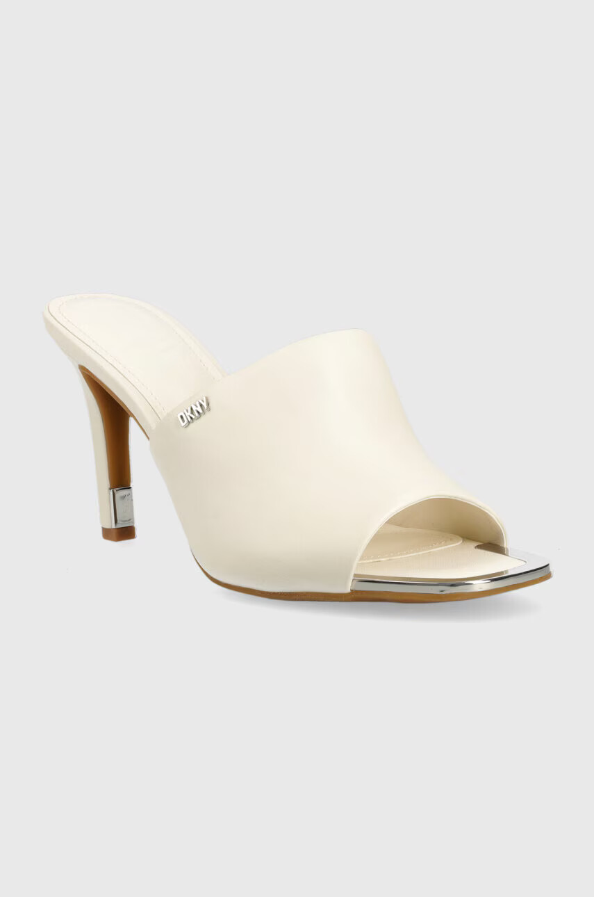 DKNY Кожени чехли BRONX в бежово с ток стилето K1326014 - Pepit.bg