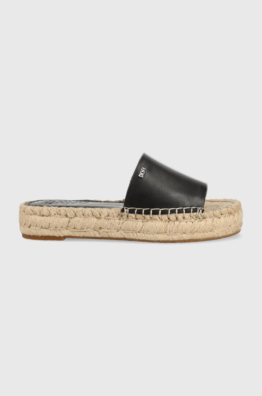 DKNY Кожени чехли CAMILLO в черно с платформа K1304618 - Pepit.bg