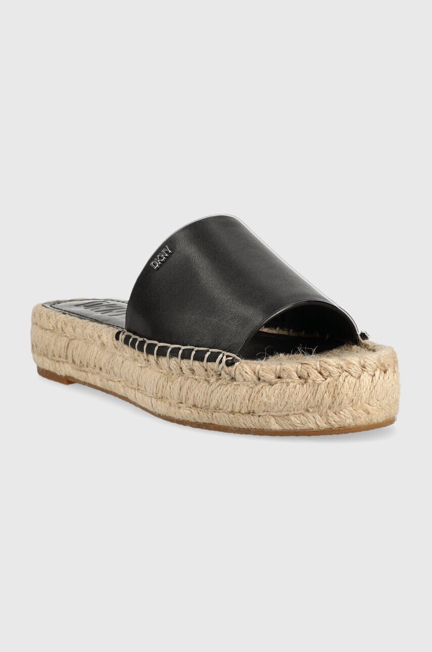 DKNY Кожени чехли CAMILLO в черно с платформа K1304618 - Pepit.bg