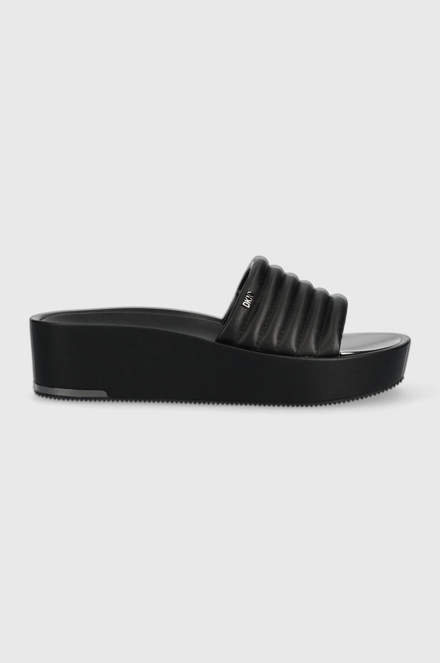 DKNY Кожени чехли JASNA в черно с платформа K4205489 - Pepit.bg