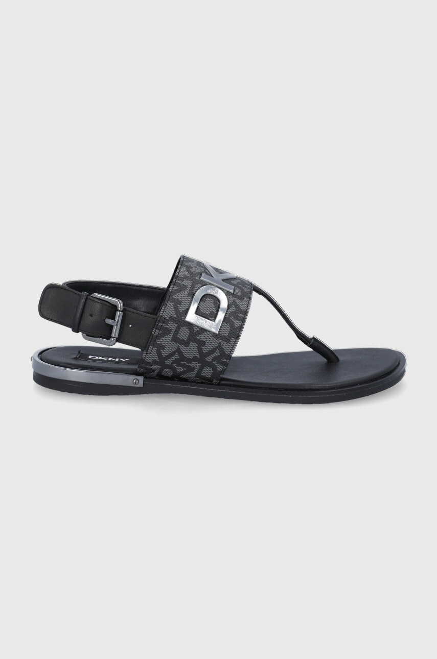 DKNY Кожени сандали дамски в черно - Pepit.bg