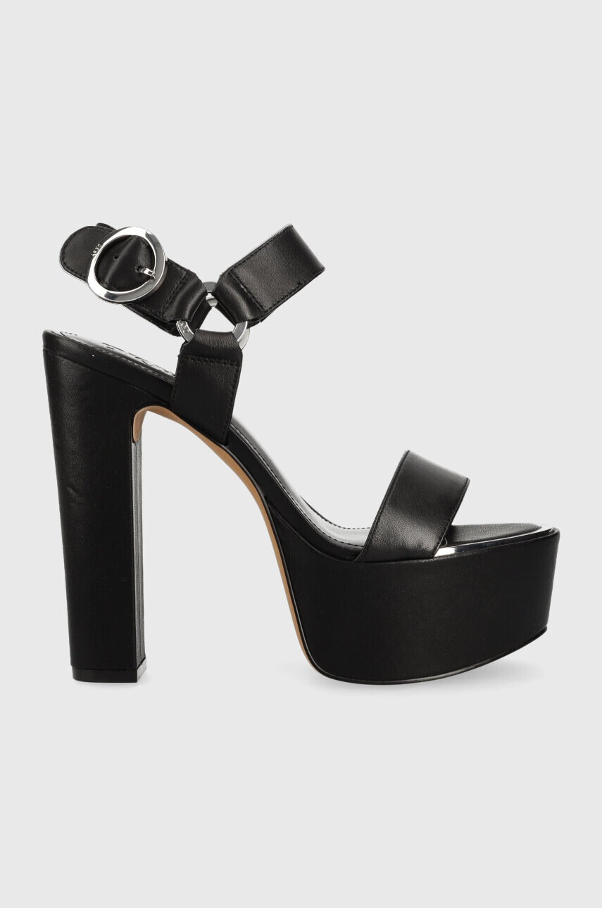 DKNY Кожени сандали SHILA в черно K1336126 - Pepit.bg
