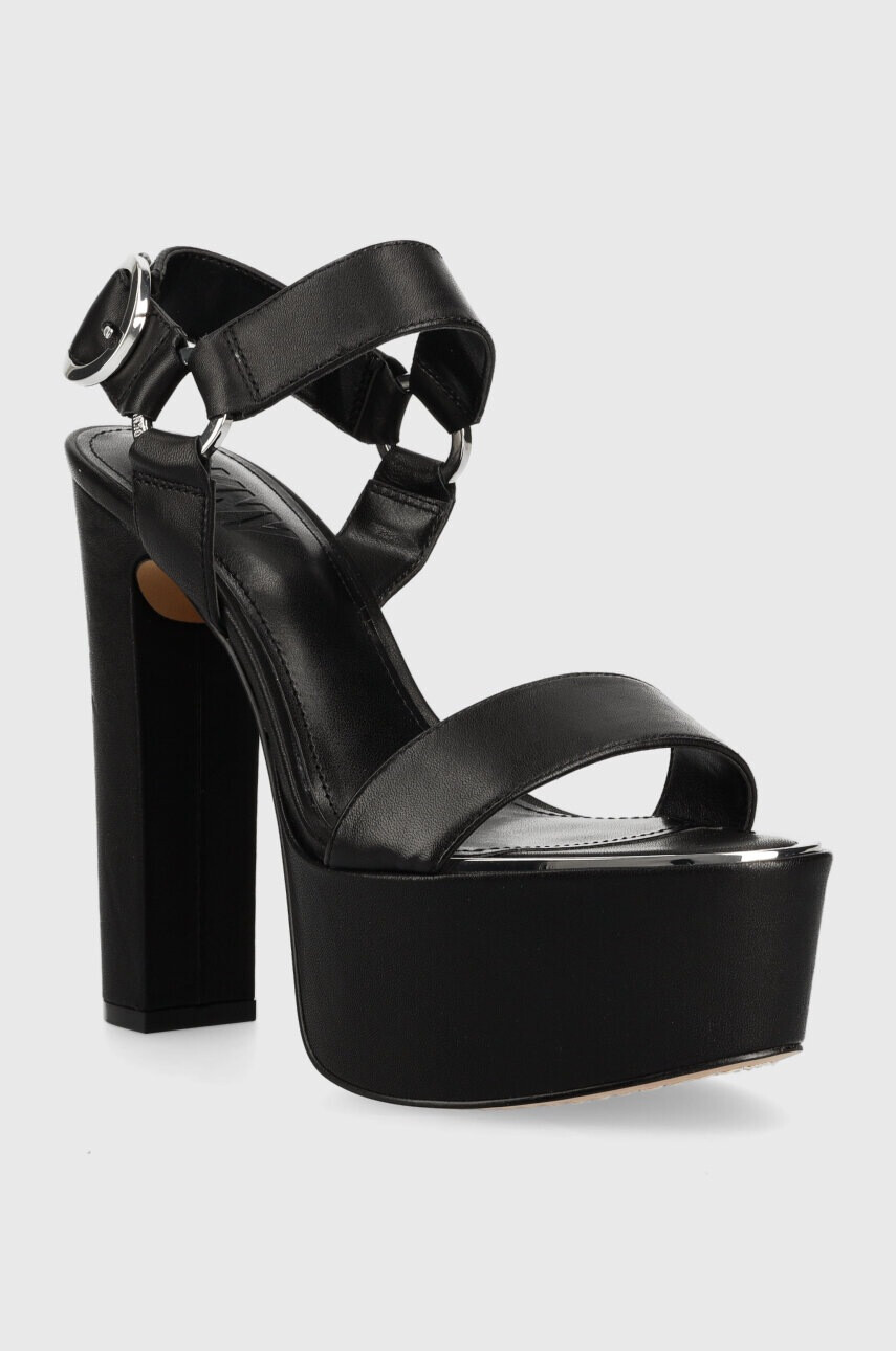 DKNY Кожени сандали SHILA в черно K1336126 - Pepit.bg