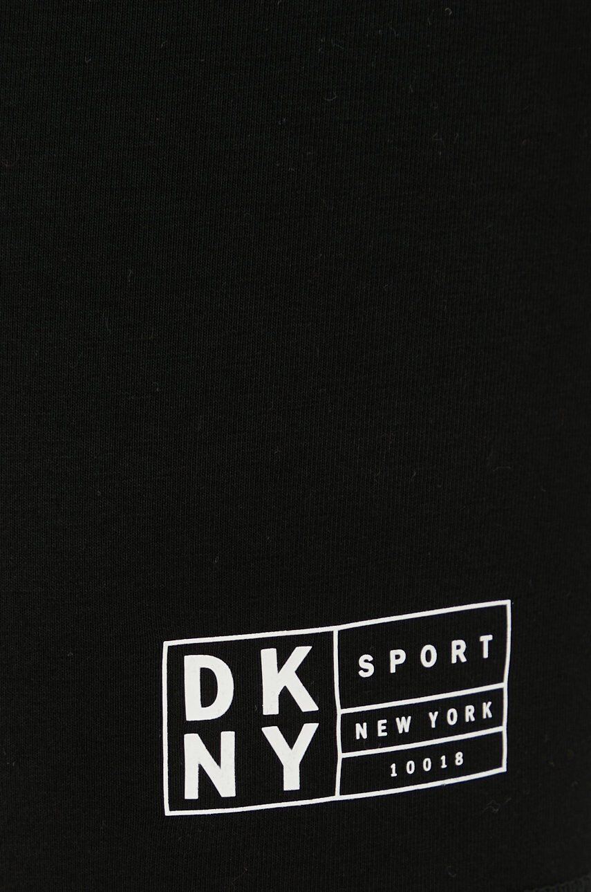 DKNY Къси панталони в черно с принт с висока талия - Pepit.bg