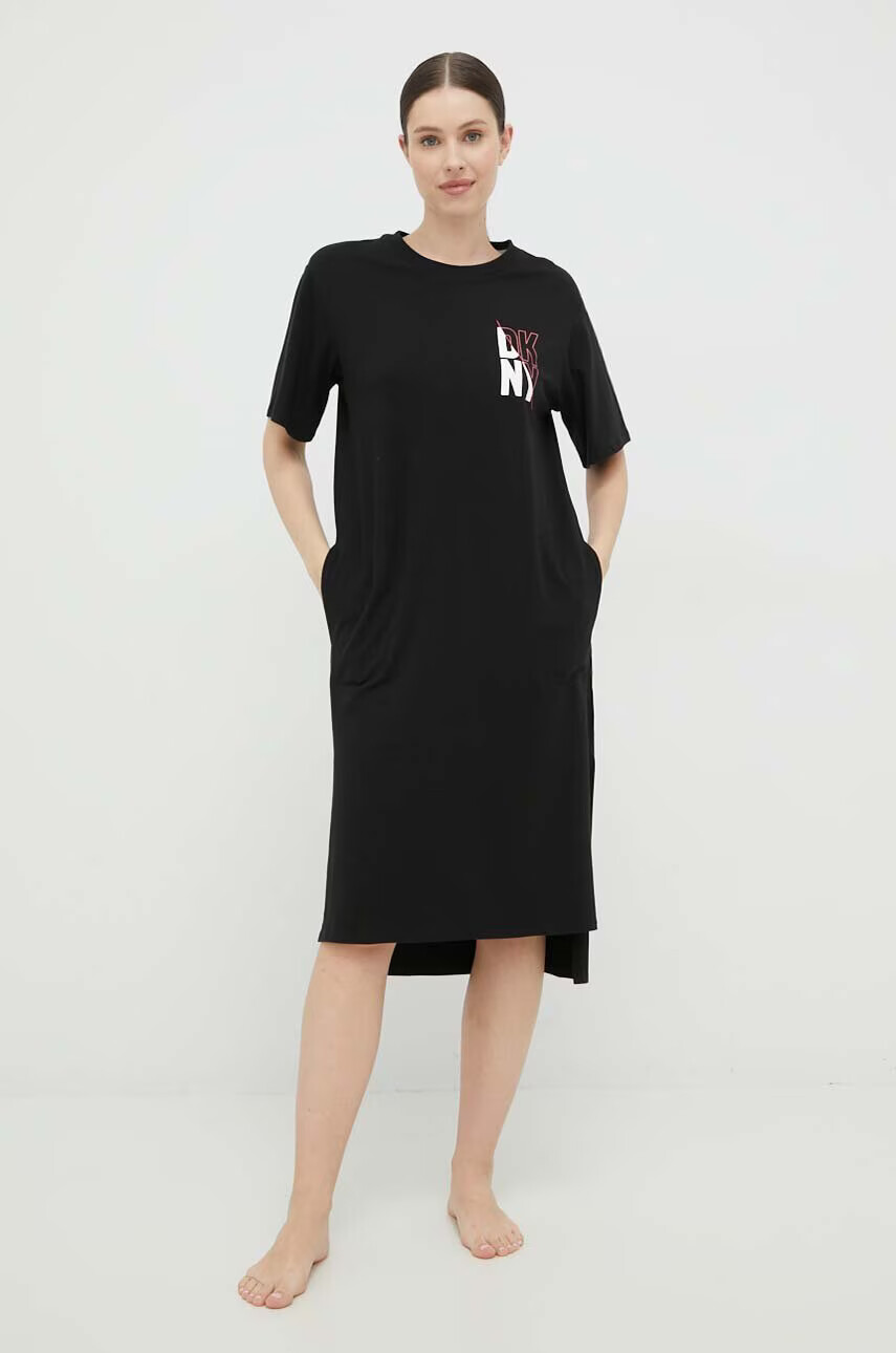 DKNY Нощница дамска в черно - Pepit.bg
