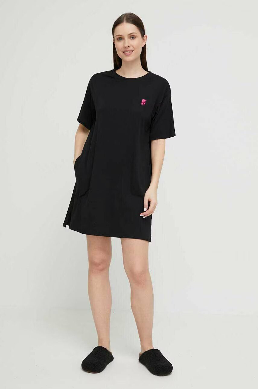 DKNY Нощница дамска в черно - Pepit.bg