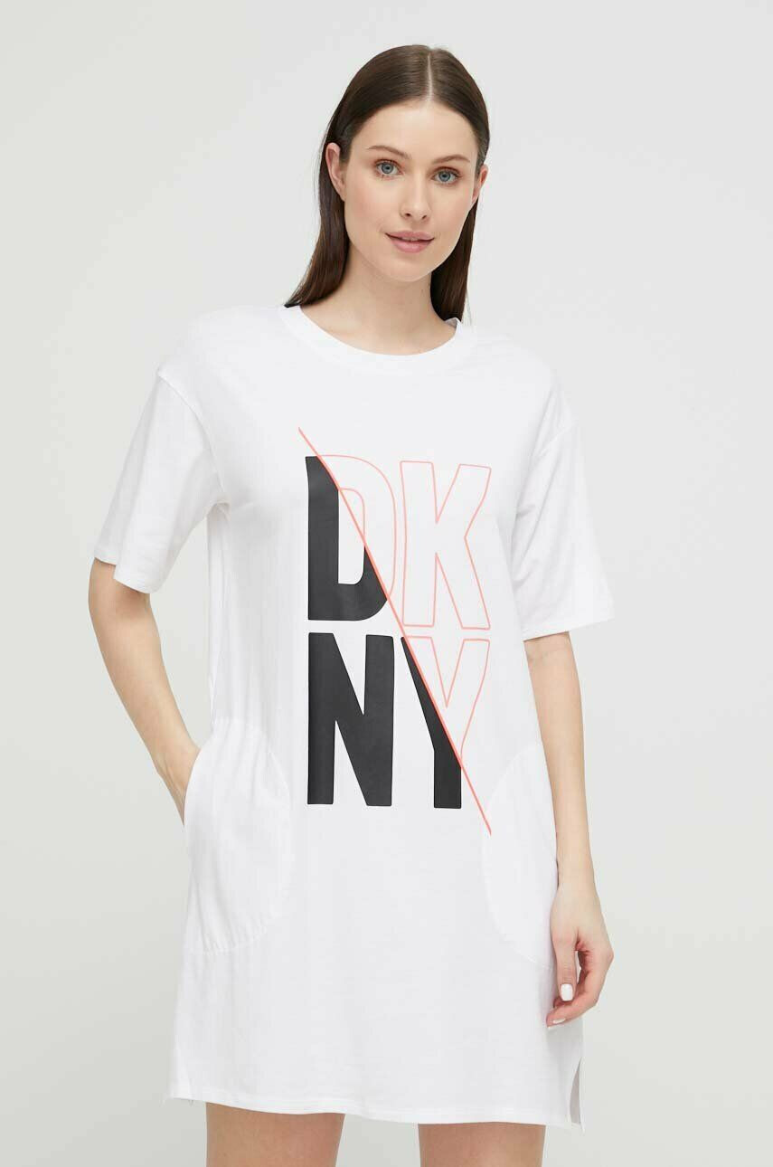 DKNY Нощница дамска в бяло - Pepit.bg