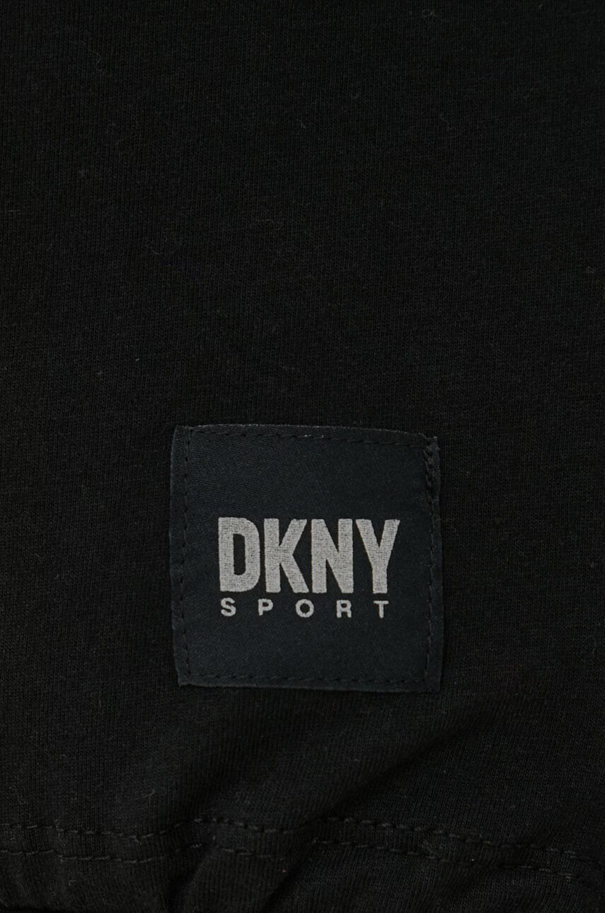 DKNY Памучен суичър в черно с принт - Pepit.bg