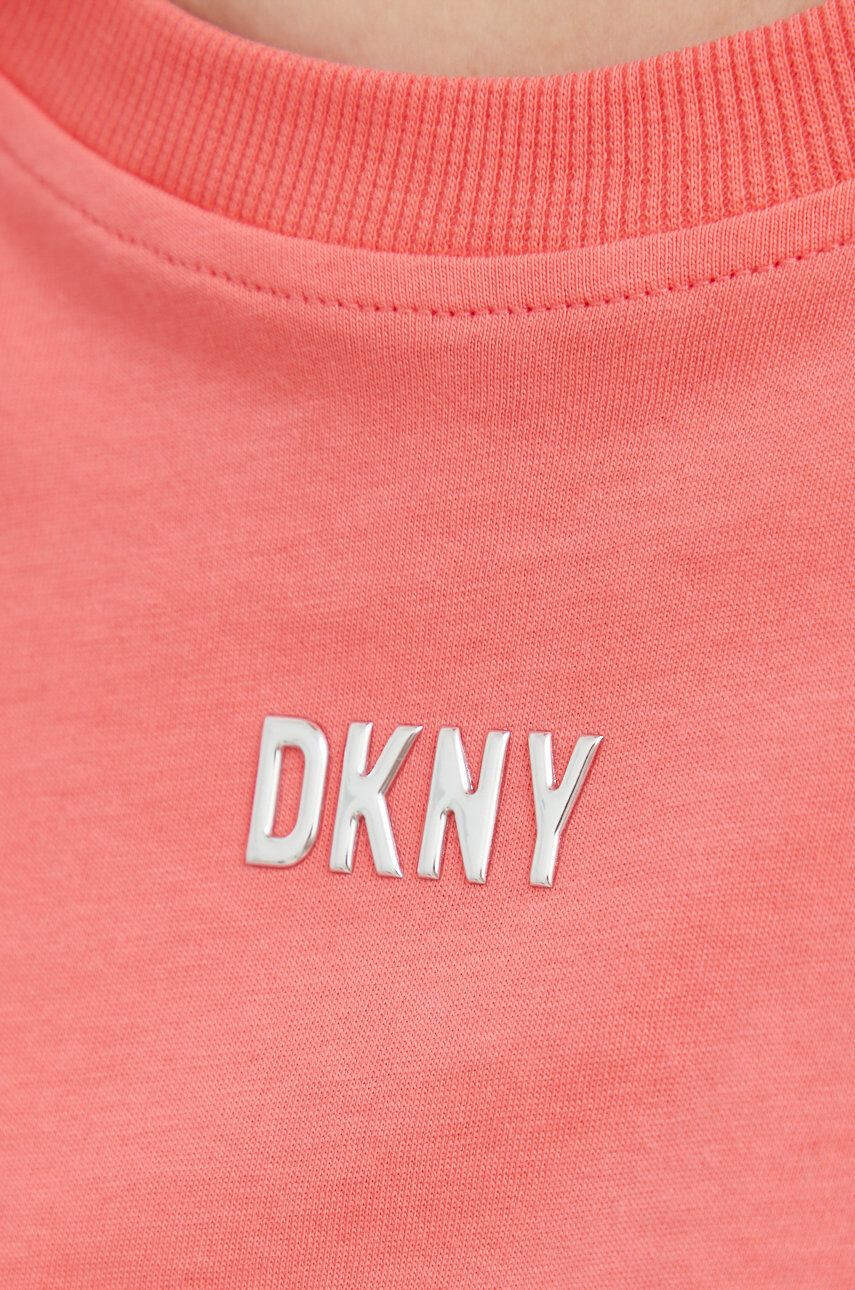 DKNY Памучна тениска в розово - Pepit.bg