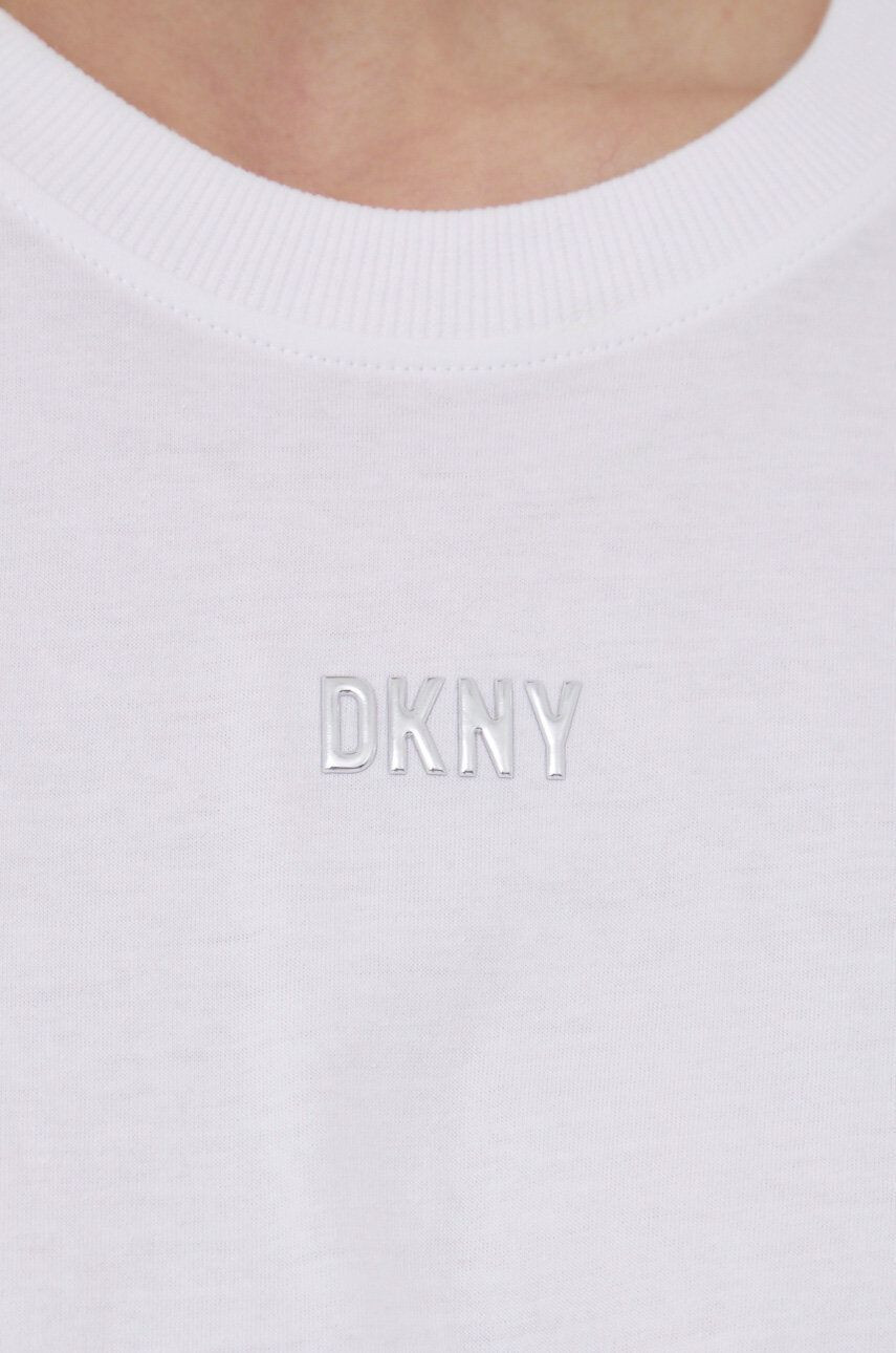 DKNY Памучна тениска в бяло - Pepit.bg