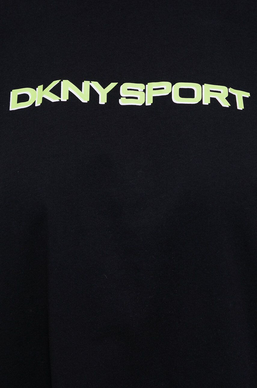 DKNY Памучна тениска в черно - Pepit.bg