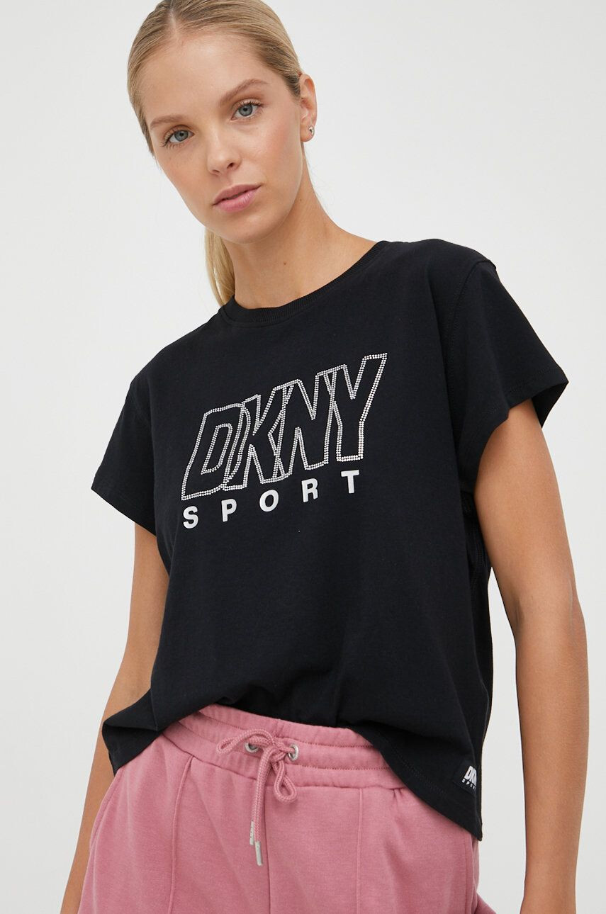 DKNY Памучна тениска в червено - Pepit.bg