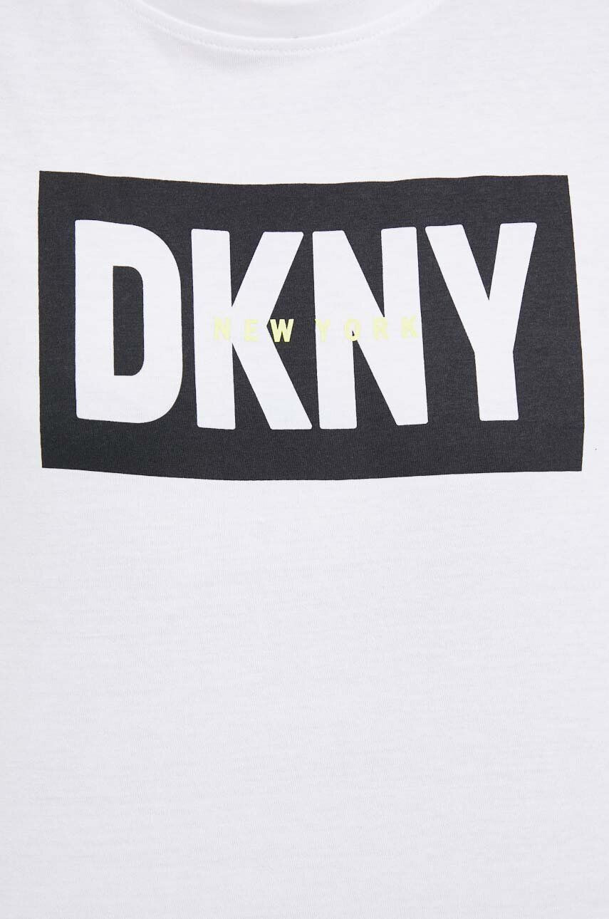 DKNY Памучна тениска в бяло - Pepit.bg