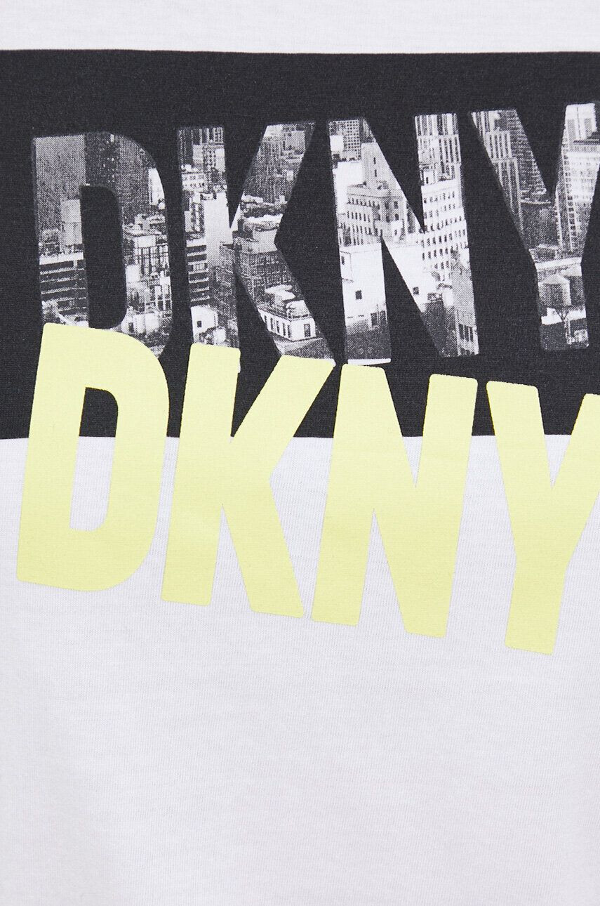 DKNY Памучна тениска в бяло - Pepit.bg