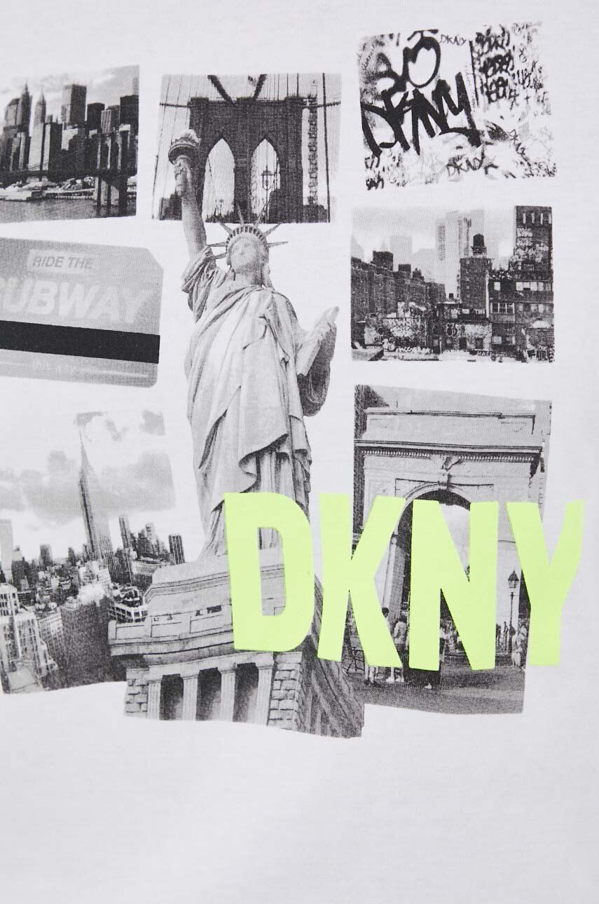 DKNY Памучна тениска в бяло - Pepit.bg