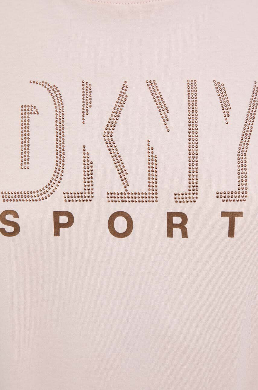 DKNY Памучна тениска в розово - Pepit.bg