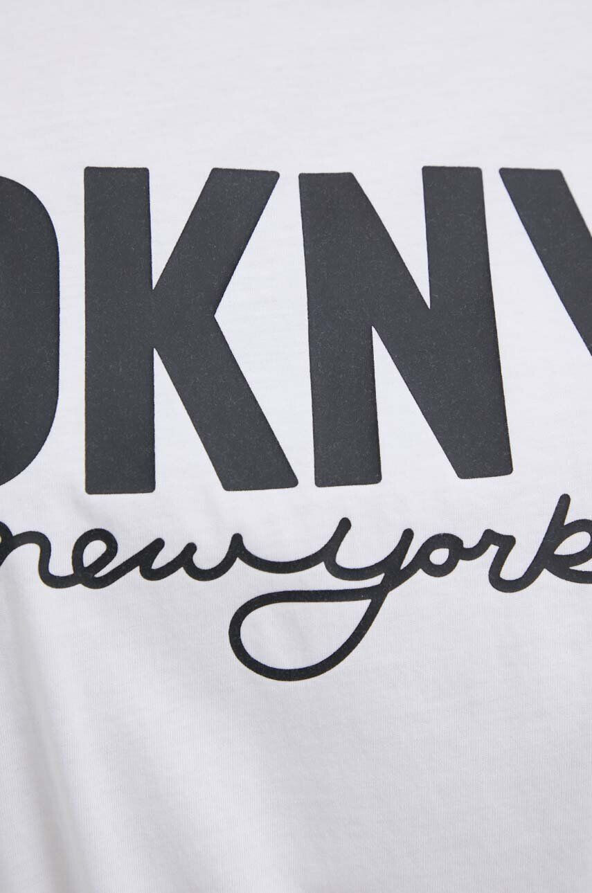 DKNY Памучна тениска в бяло - Pepit.bg