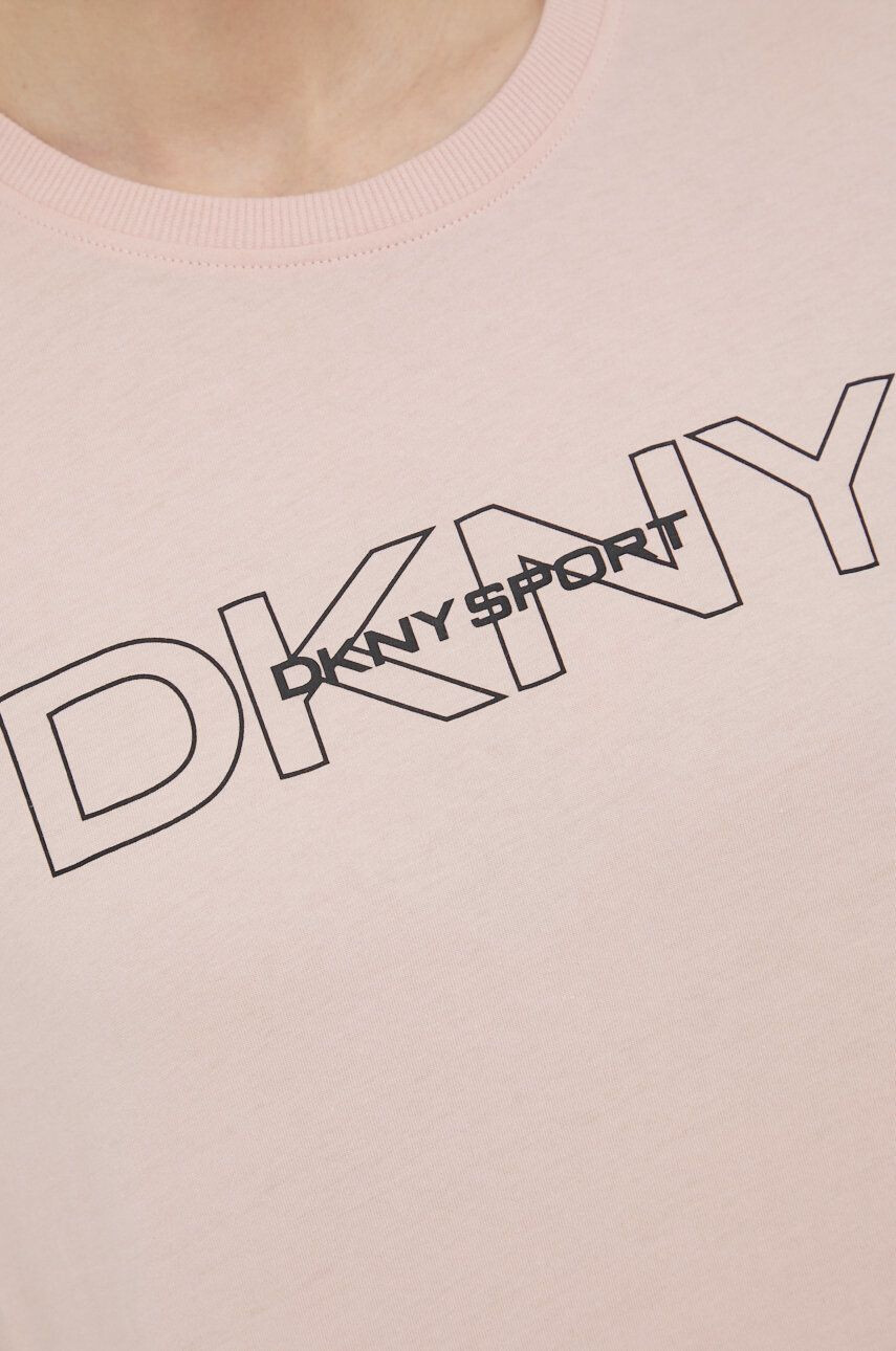 DKNY Памучна тениска в розово - Pepit.bg