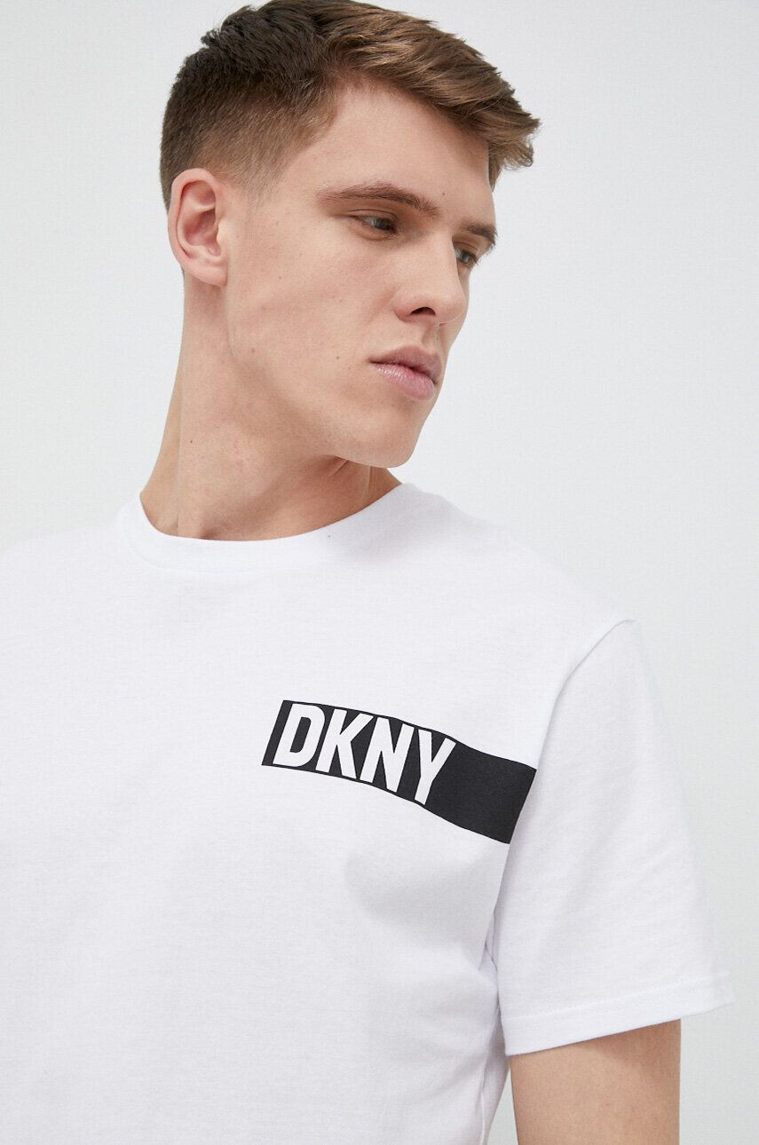 DKNY Памучно горнище на пижама с къси ръкави - Pepit.bg