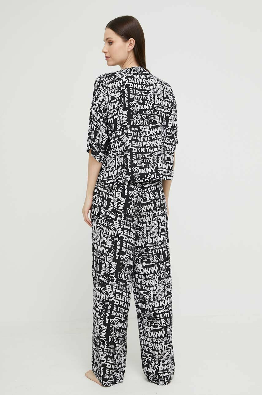 DKNY Пижама дамска в черно - Pepit.bg