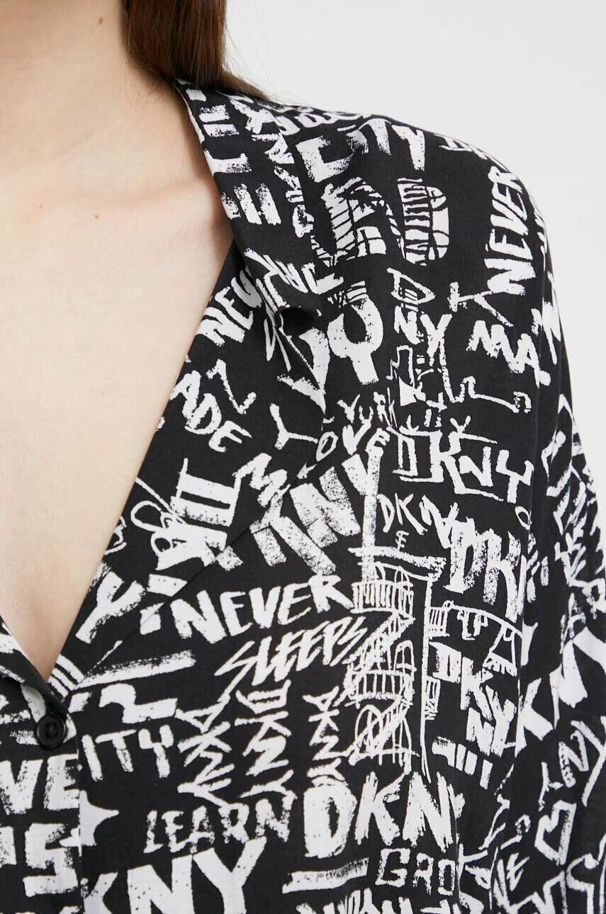 DKNY Пижама дамска в черно - Pepit.bg