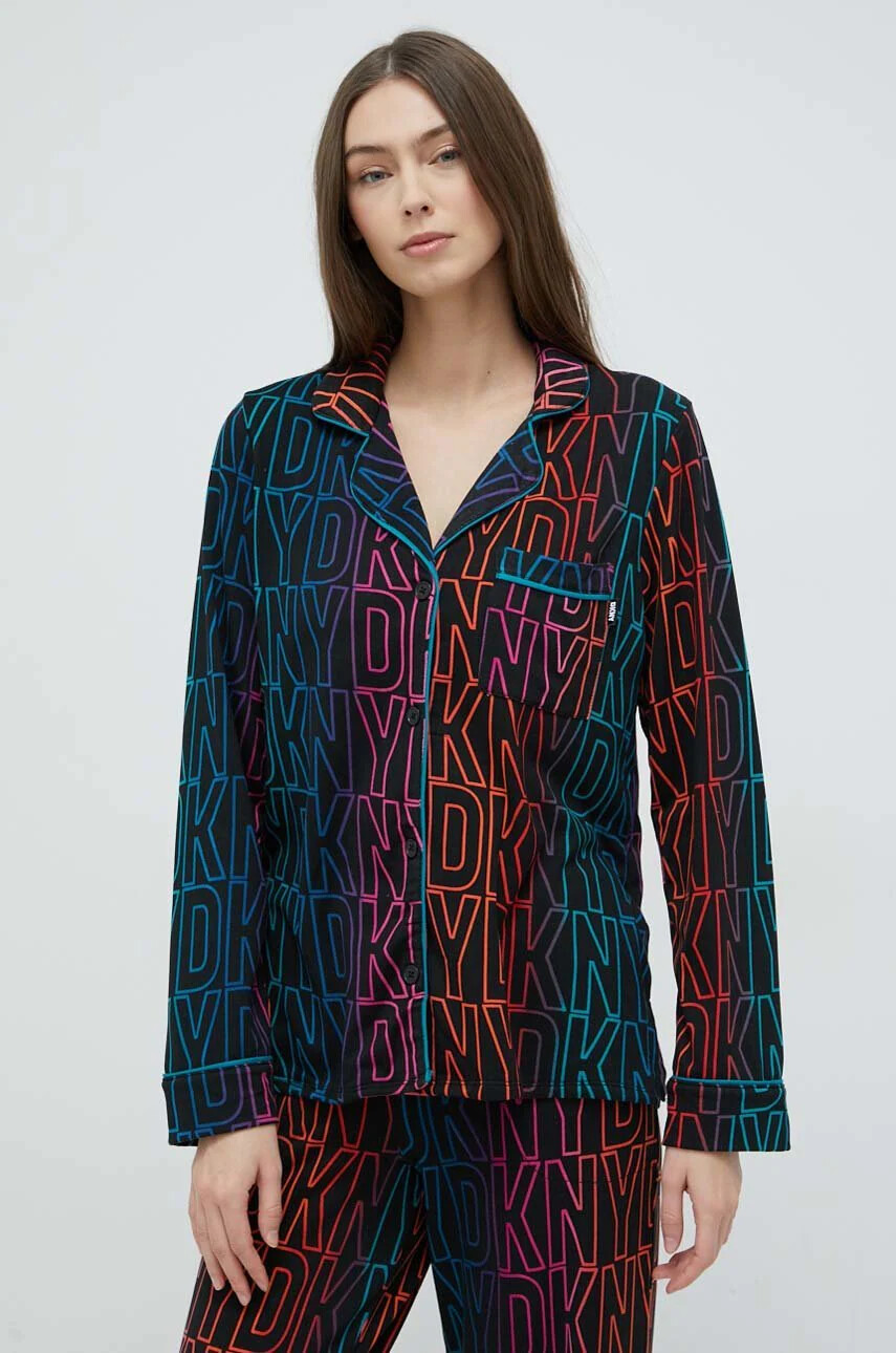 DKNY Пижама дамска в черно - Pepit.bg