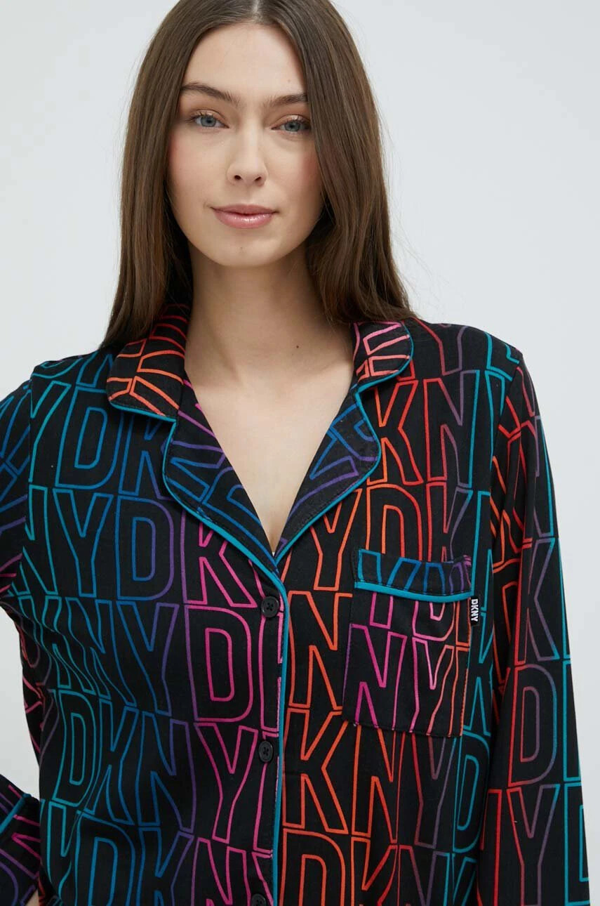 DKNY Пижама дамска в черно - Pepit.bg